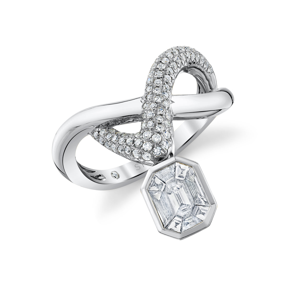 DIAMOND FLOATING ZAR RING