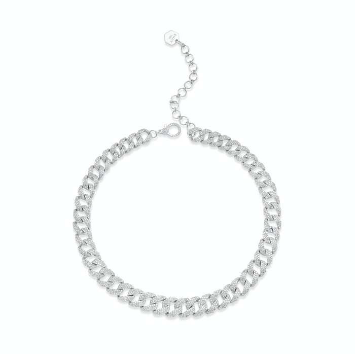 READY TO SHIP DIAMOND PAVE GEO LINK CHOKER