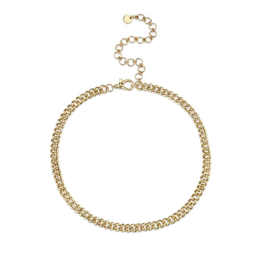 READY TO SHIP SOLID GOLD MINI LINK CHOKER