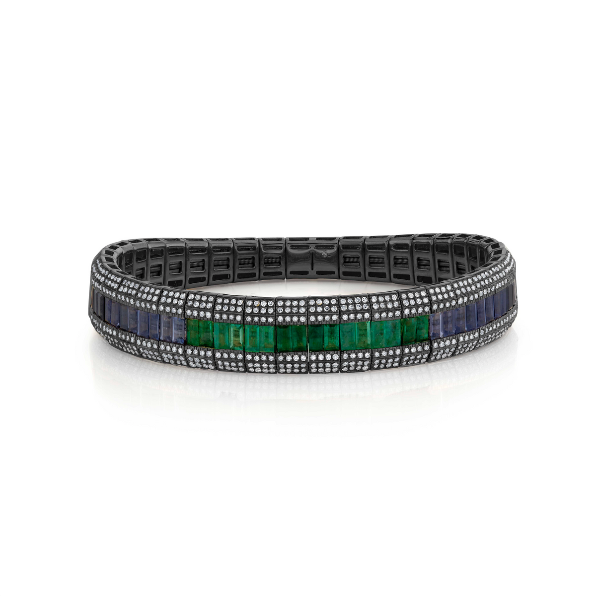 EMERALD & DIAMOND OMBRE STRETCH BRACELET