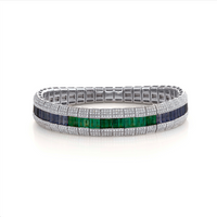EMERALD & DIAMOND OMBRE STRETCH BRACELET