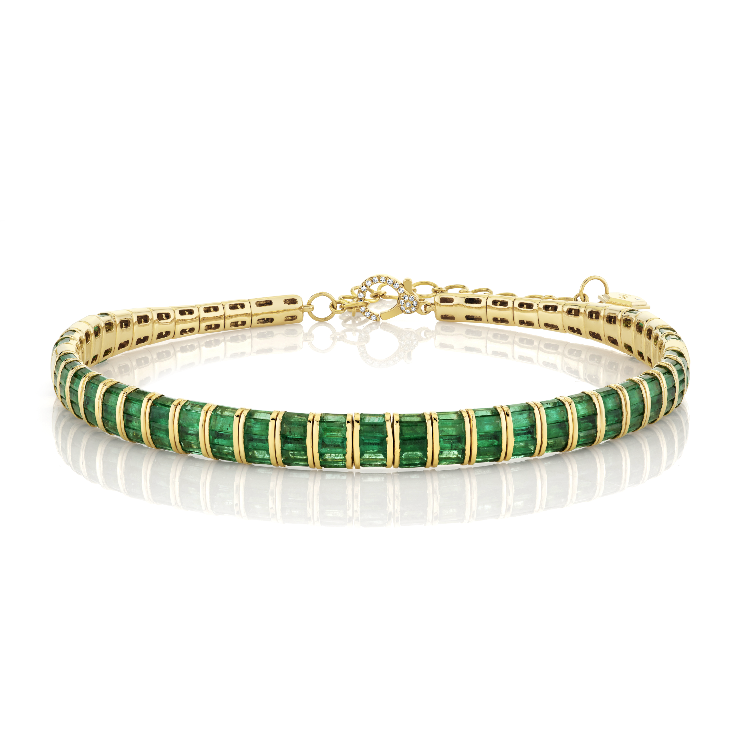 READY TO SHIP EMERALD BAGUETTE COLLAR