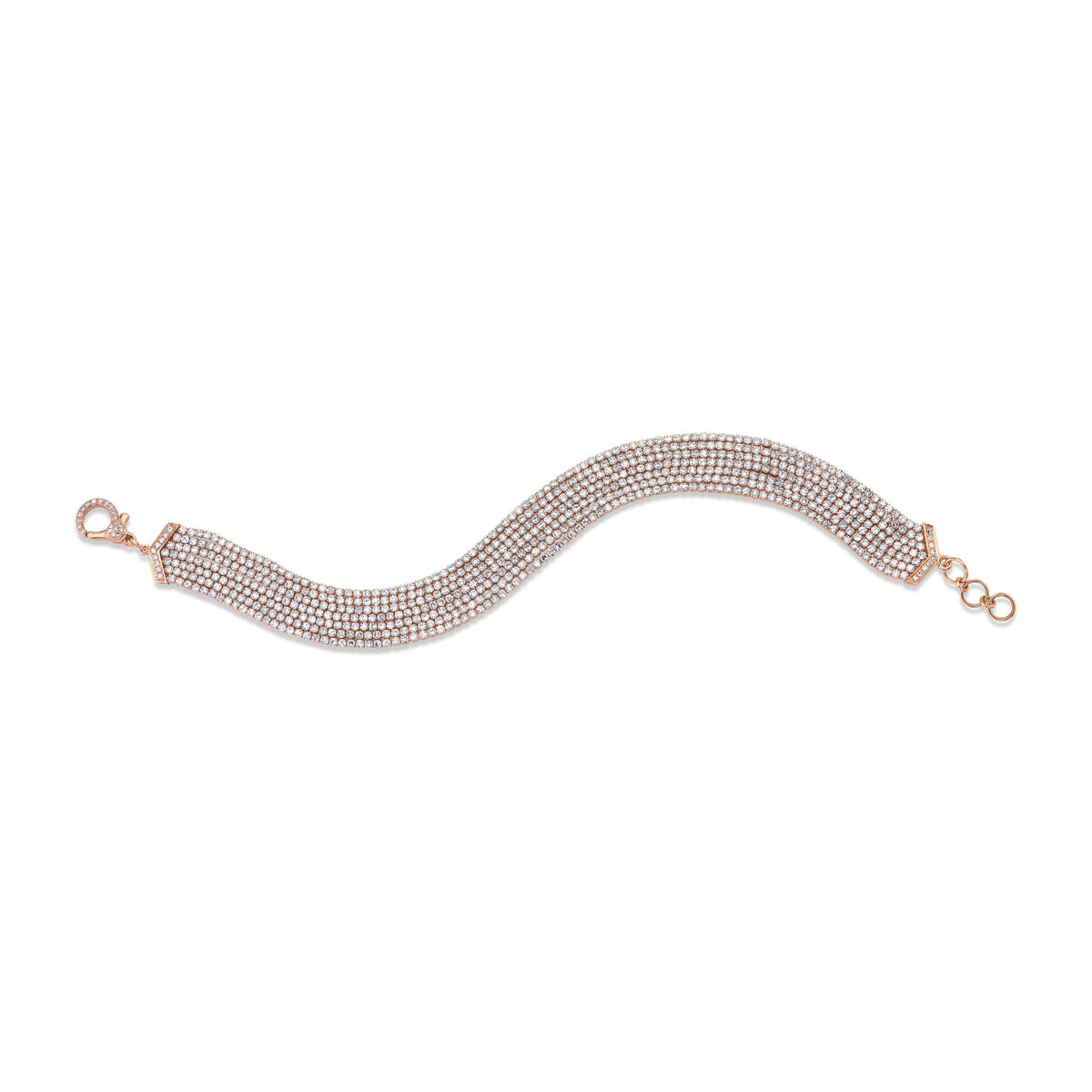 READY TO SHIP DIAMOND 7 THREAD STACK BRACELET