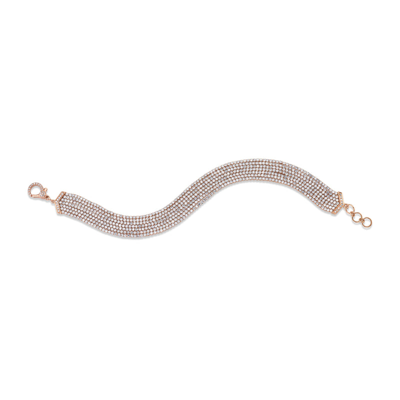 READY TO SHIP DIAMOND 7 THREAD STACK BRACELET