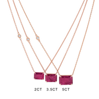 RUBY SOLITAIRE NECKLACE