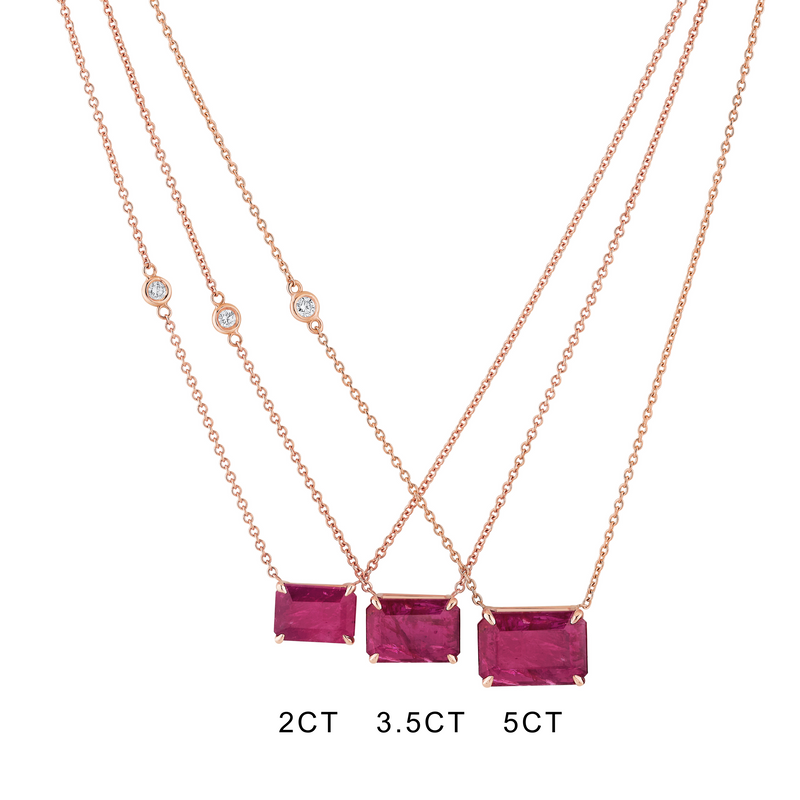 RUBY SOLITAIRE NECKLACE