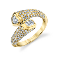 READY TO SHIP DIAMOND PAVE BYPASS PINKY RING