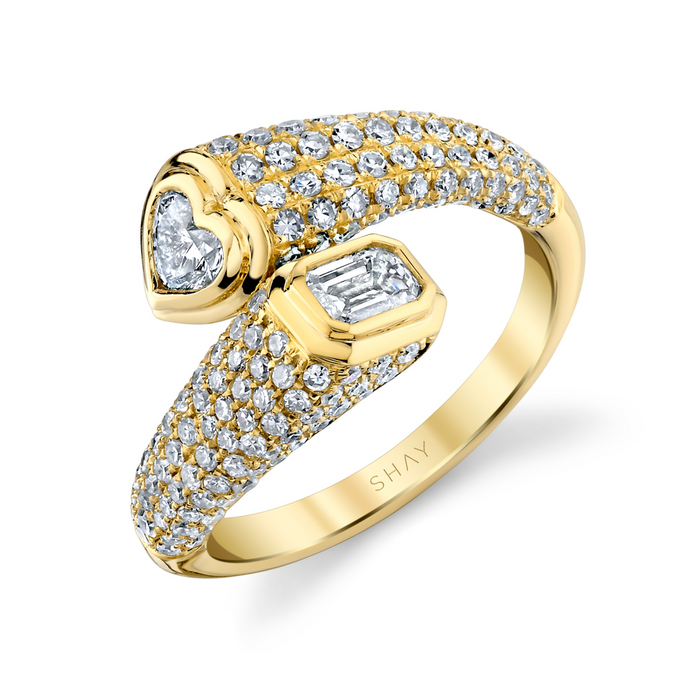 DIAMOND PAVE BYPASS PINKY RING