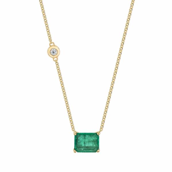 EMERALD SOLITAIRE NECKLACE