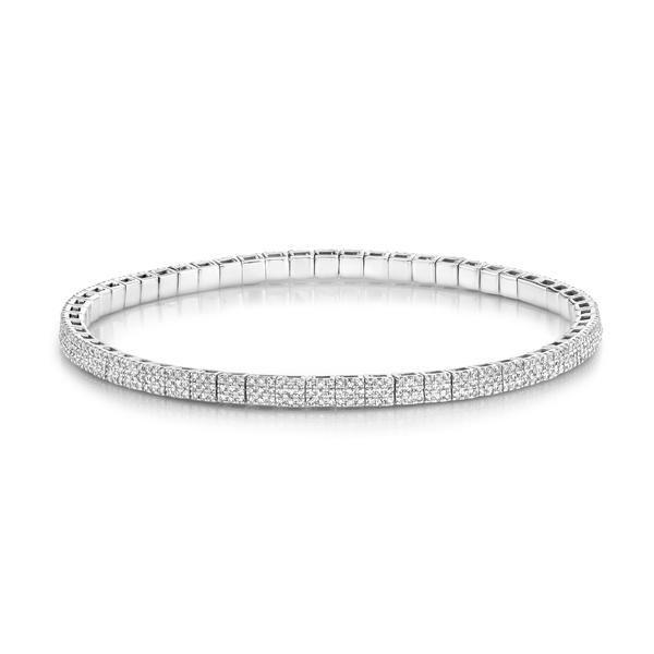 Sabbia Fine Jewelry - Two Row Diamond Stretch Bracelet