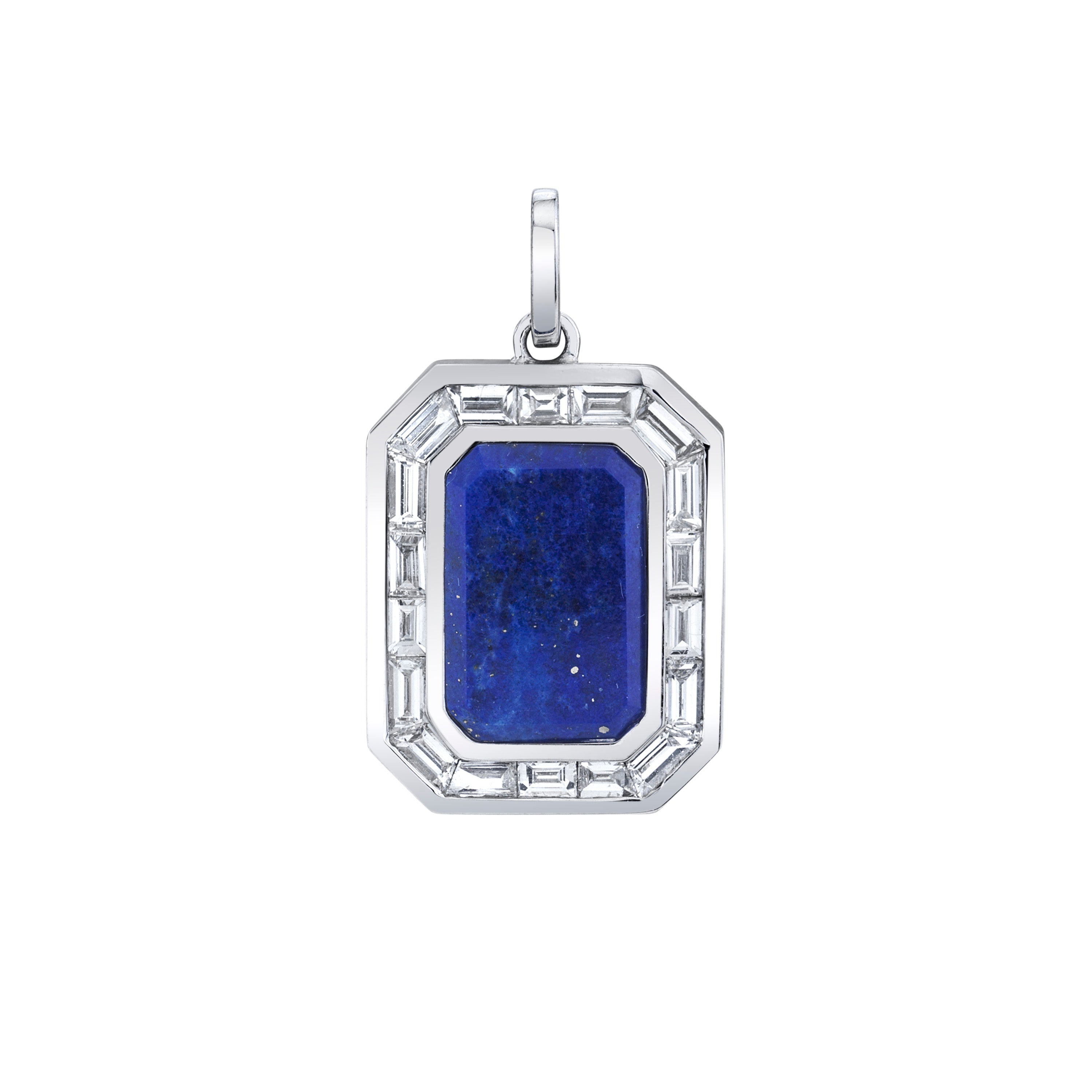 LAPIS NAMEPLATE PENDANT