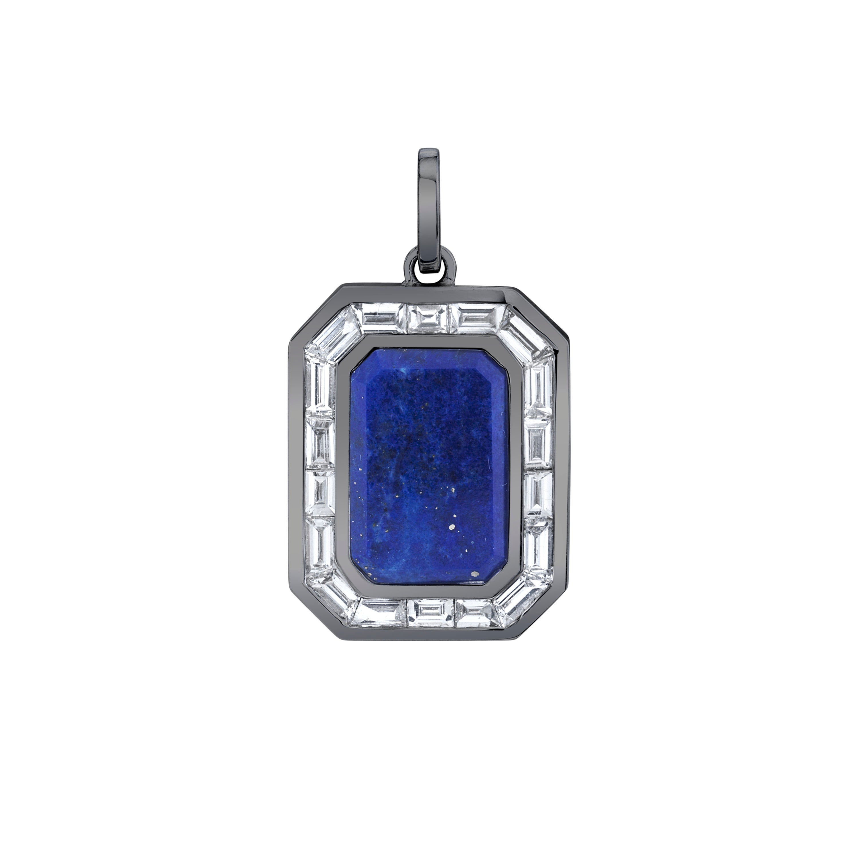 LAPIS NAMEPLATE PENDANT