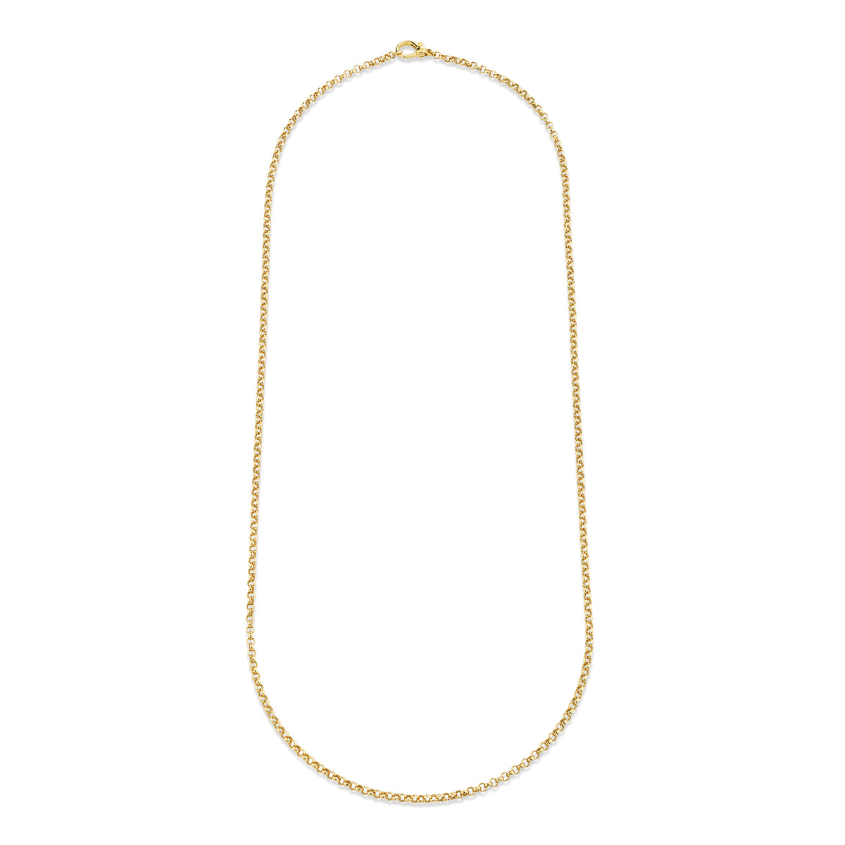 MEN'S SOLID GOLD ROLO CHAIN
