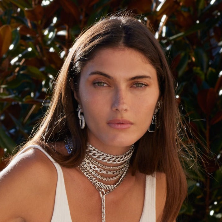 DIAMOND DOOR KNOCKER EARRINGS