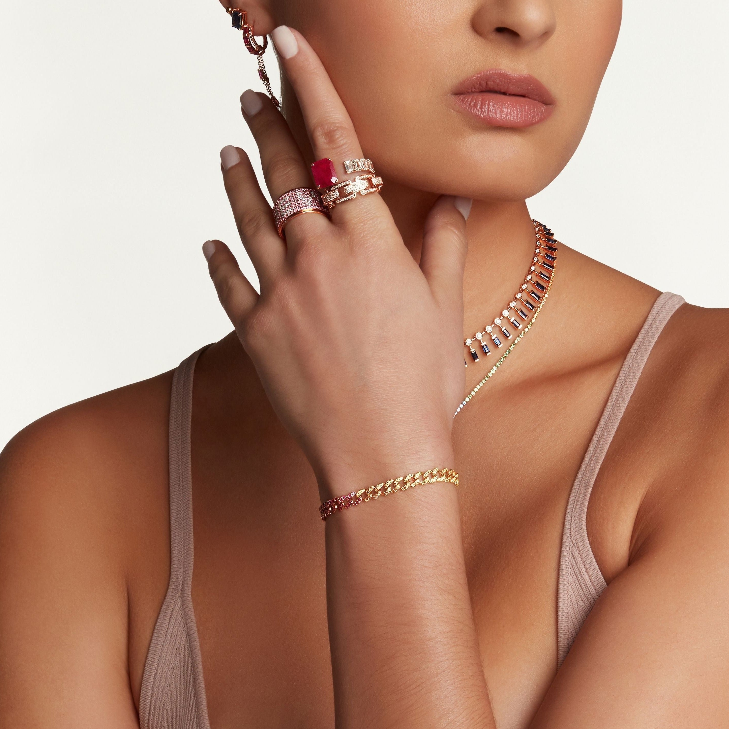 RUBY & DIAMOND FLOATING RING