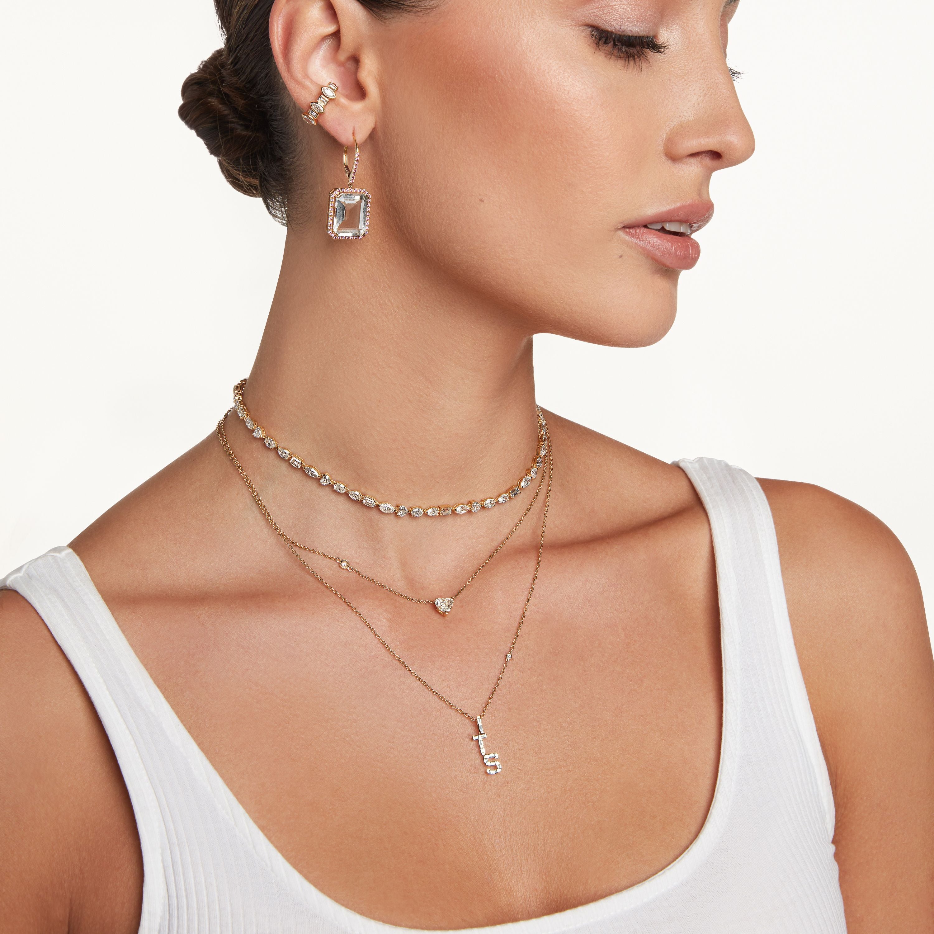 GARNI Mix Chain Pierce 美品 Sarai CZ Chain Necklace – Sterling Forever