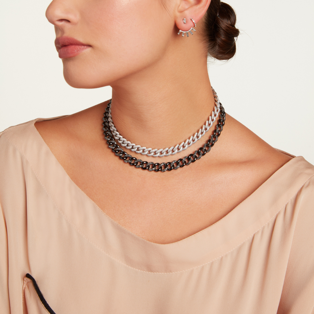 READY TO SHIP DIAMOND PAVE ESSENTIAL LINK NECKLACE