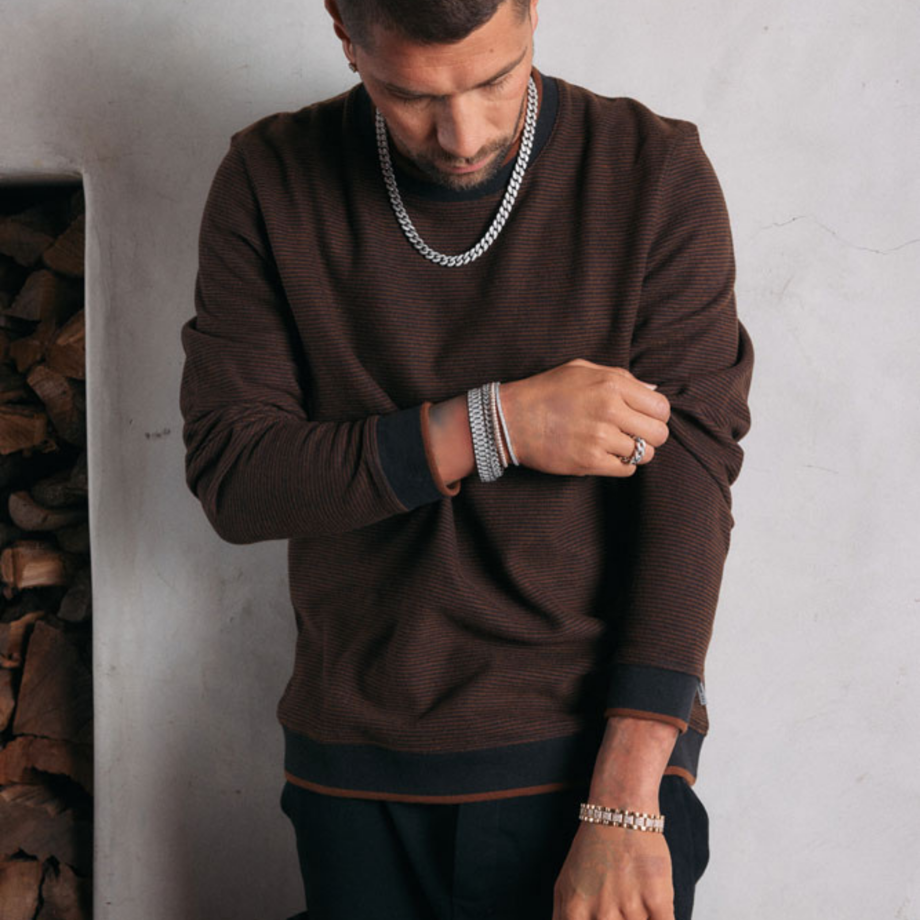 MEN'S DIAMOND PARTIAL PAVE JOURNEY BRACELET