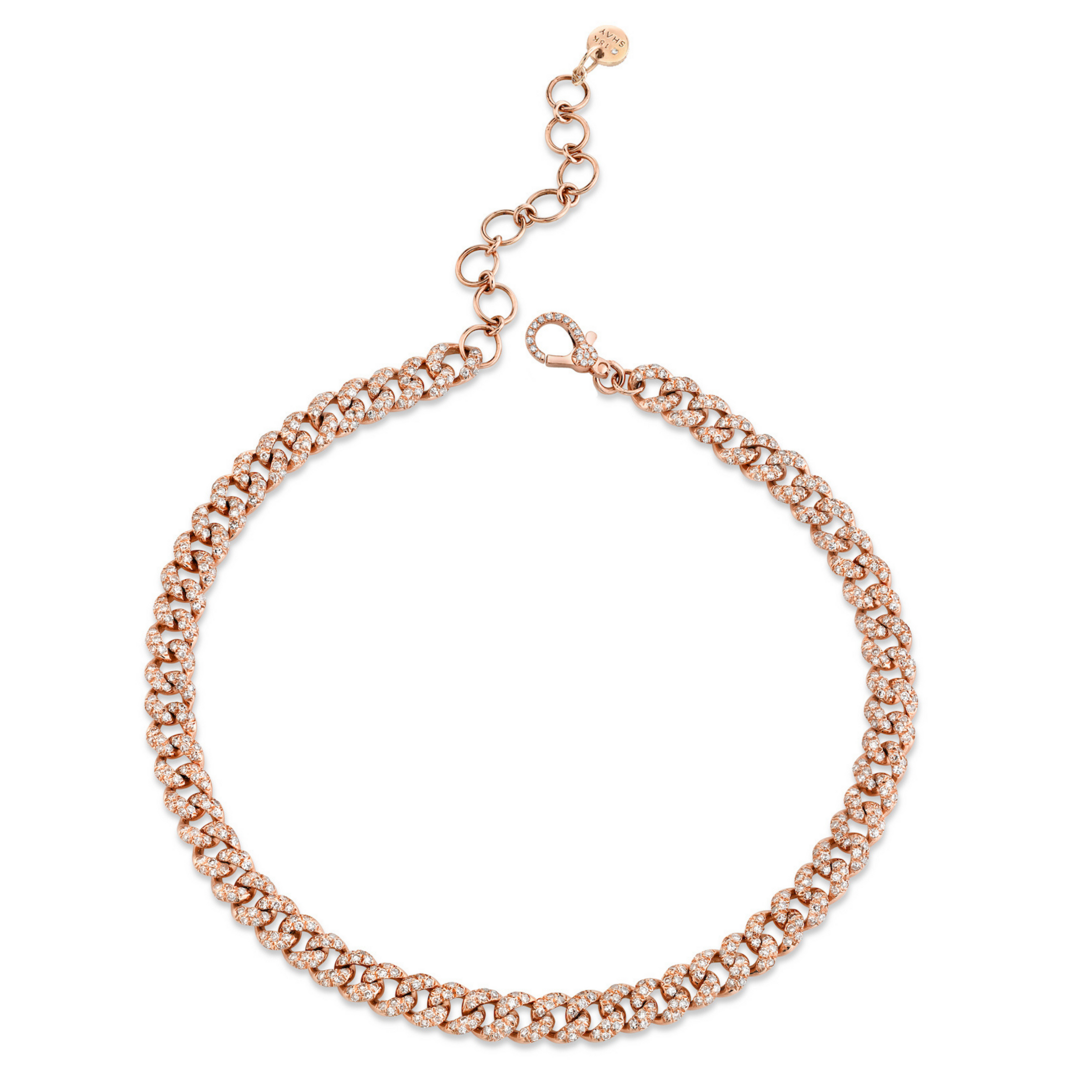 Rose gold 2025 diamond anklet