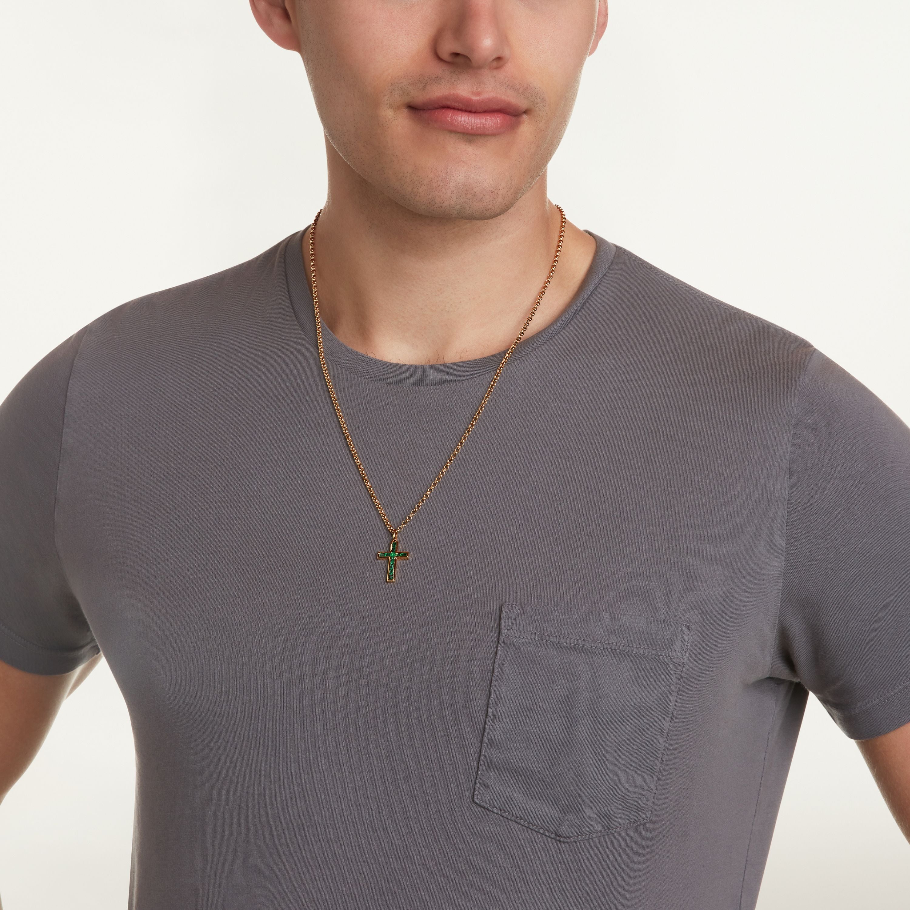 EMERALD CROSS PENDANT