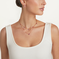 READY TO SHIP PINK SAPPHIRE 5 PEAR DROP NECKLACE