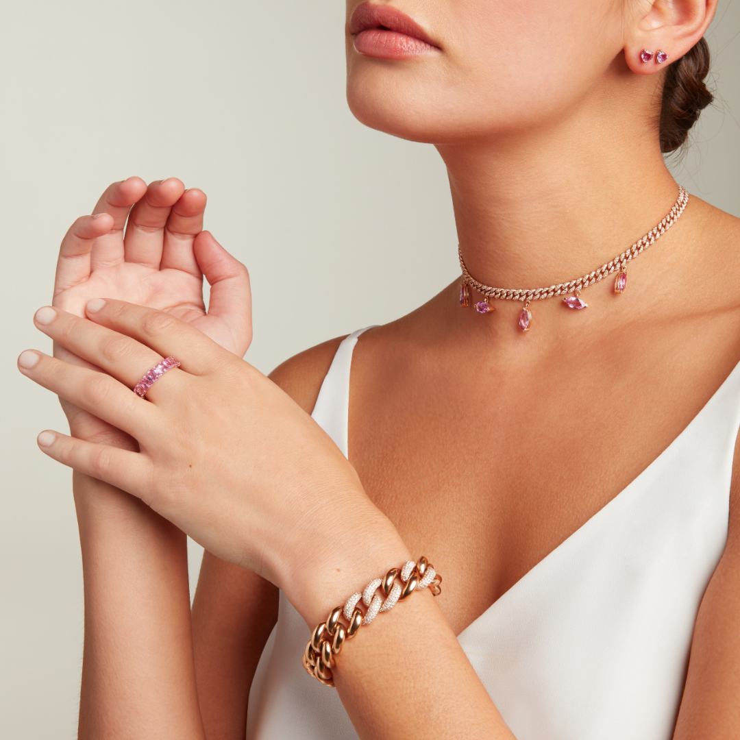BLUE SAPPHIRE MARQUISE DROP CHOKER