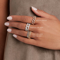 READY TO SHIP RAINBOW PAVE ESSENTIAL LINK RING