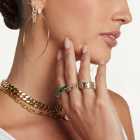 READY TO SHIP EMERALD EAST/WEST ETERNITY BAND