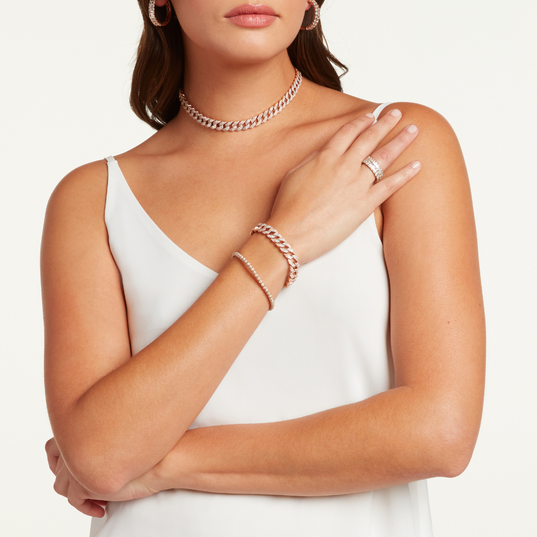 MEN'S DIAMOND GEO LINK BRACELET