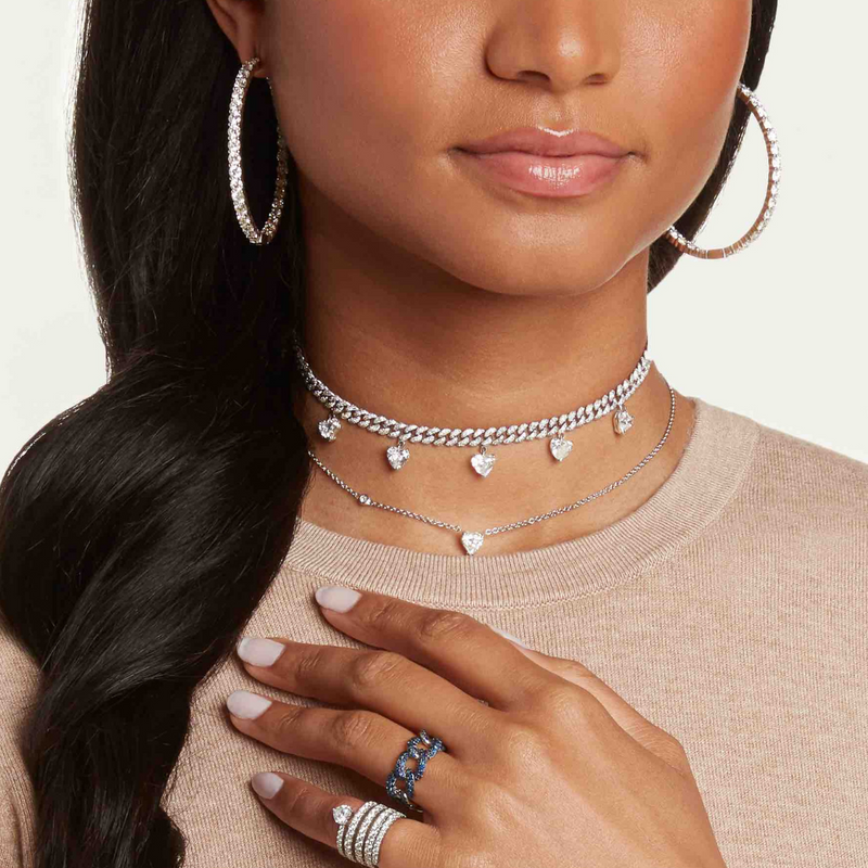 READY TO SHIP LARGE DIAMOND INSIDE OUT HOOPS