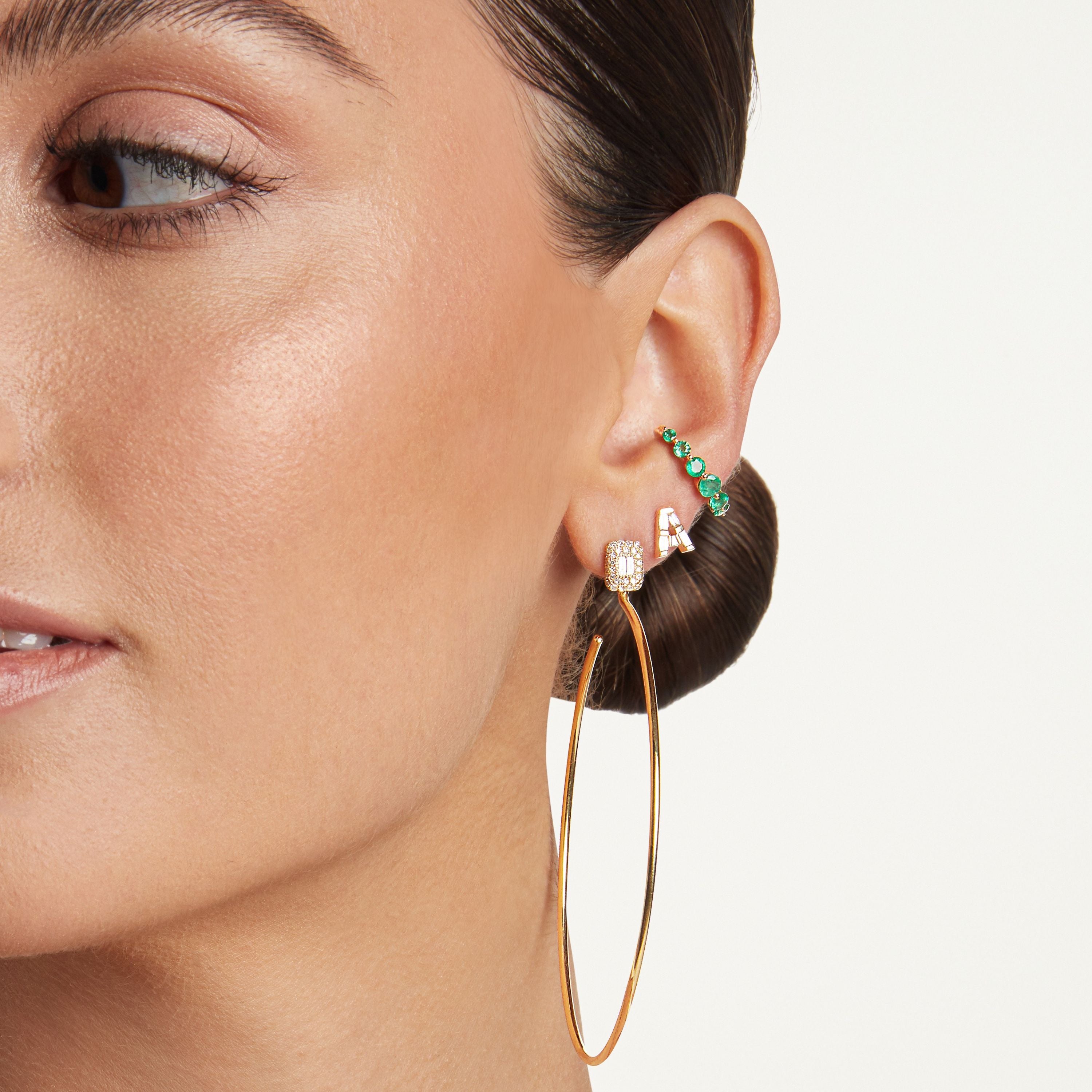 EMERALD GRADUAL EAR CUFF