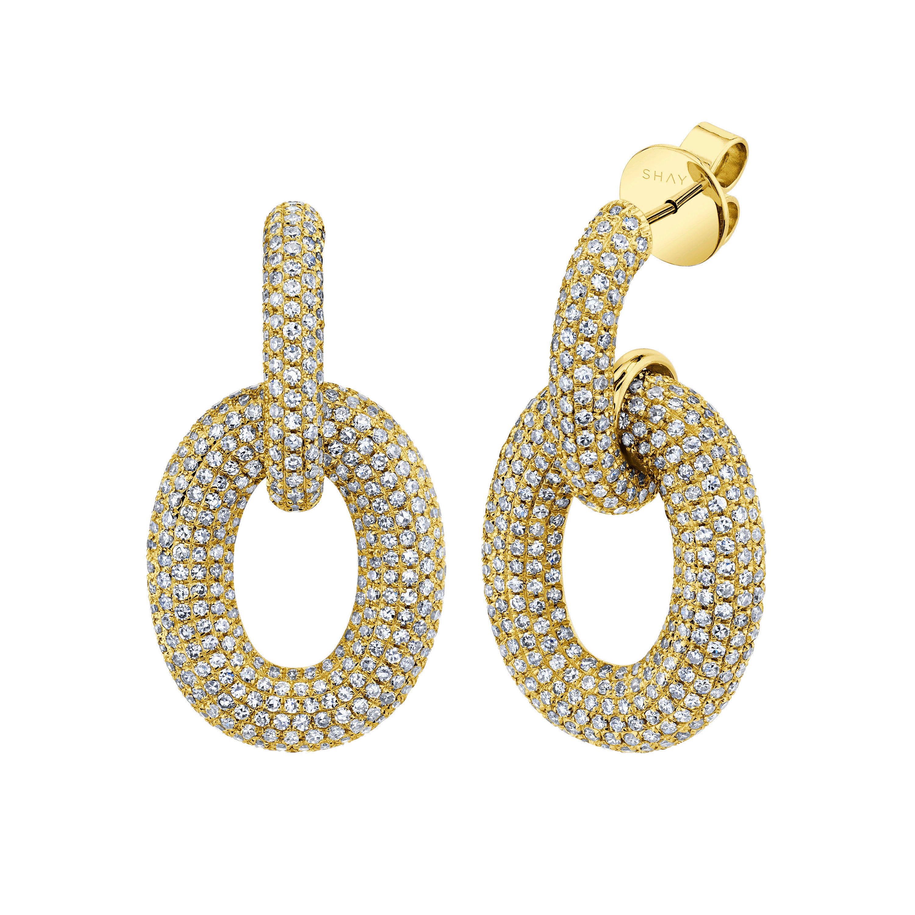 DIAMOND DOOR KNOCKER EARRINGS