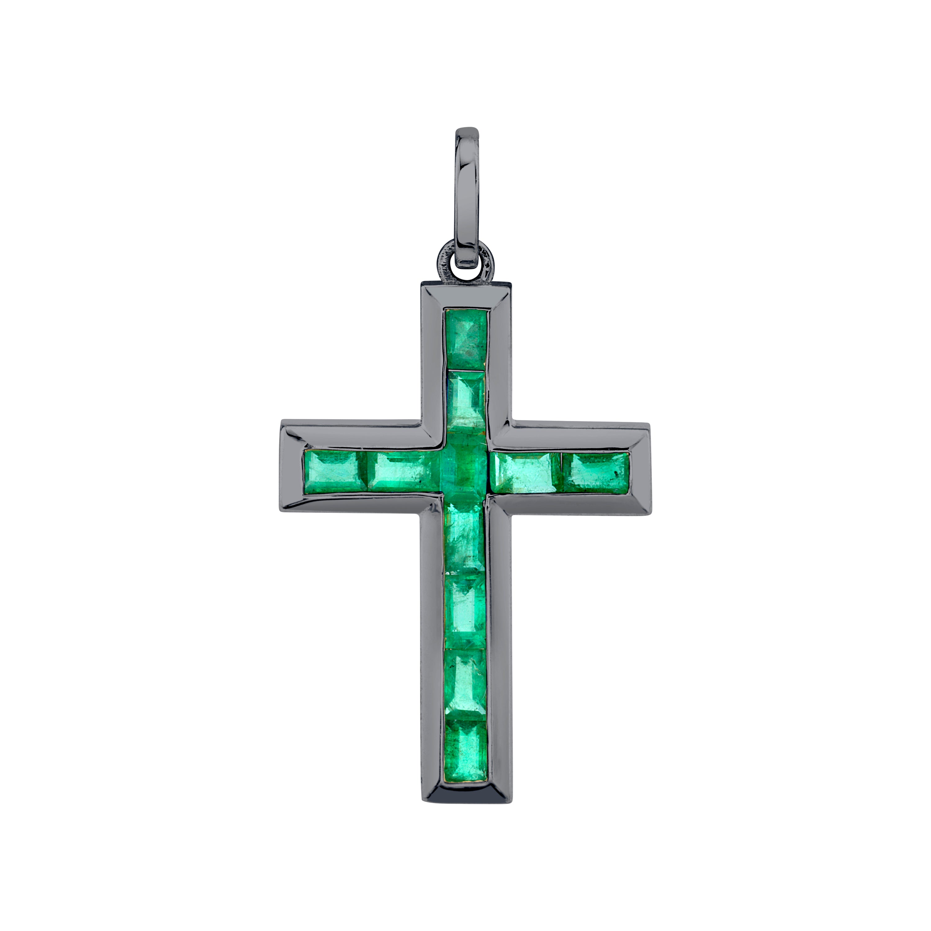 EMERALD CROSS PENDANT