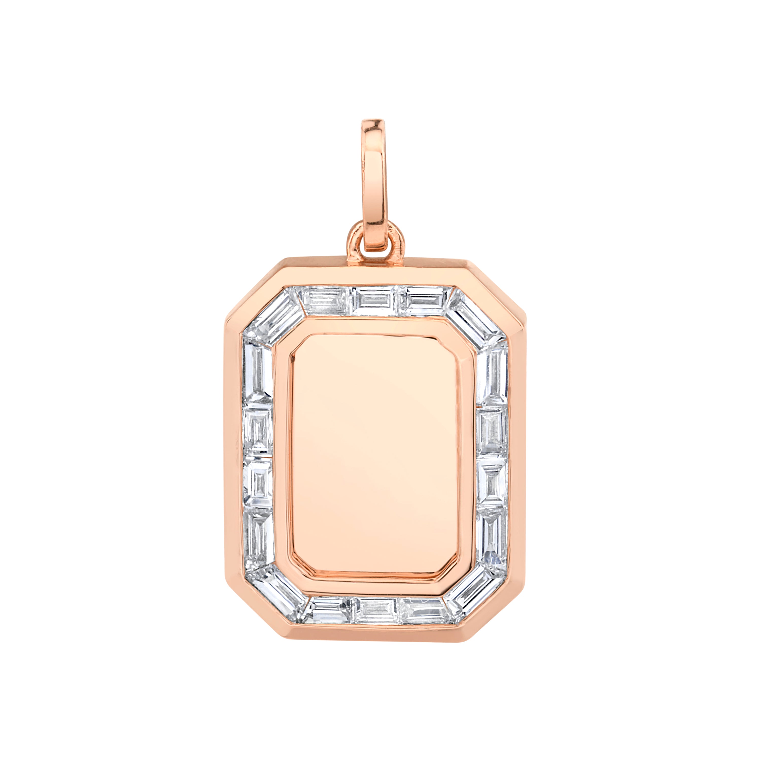 DIAMOND NAMEPLATE PENDANT