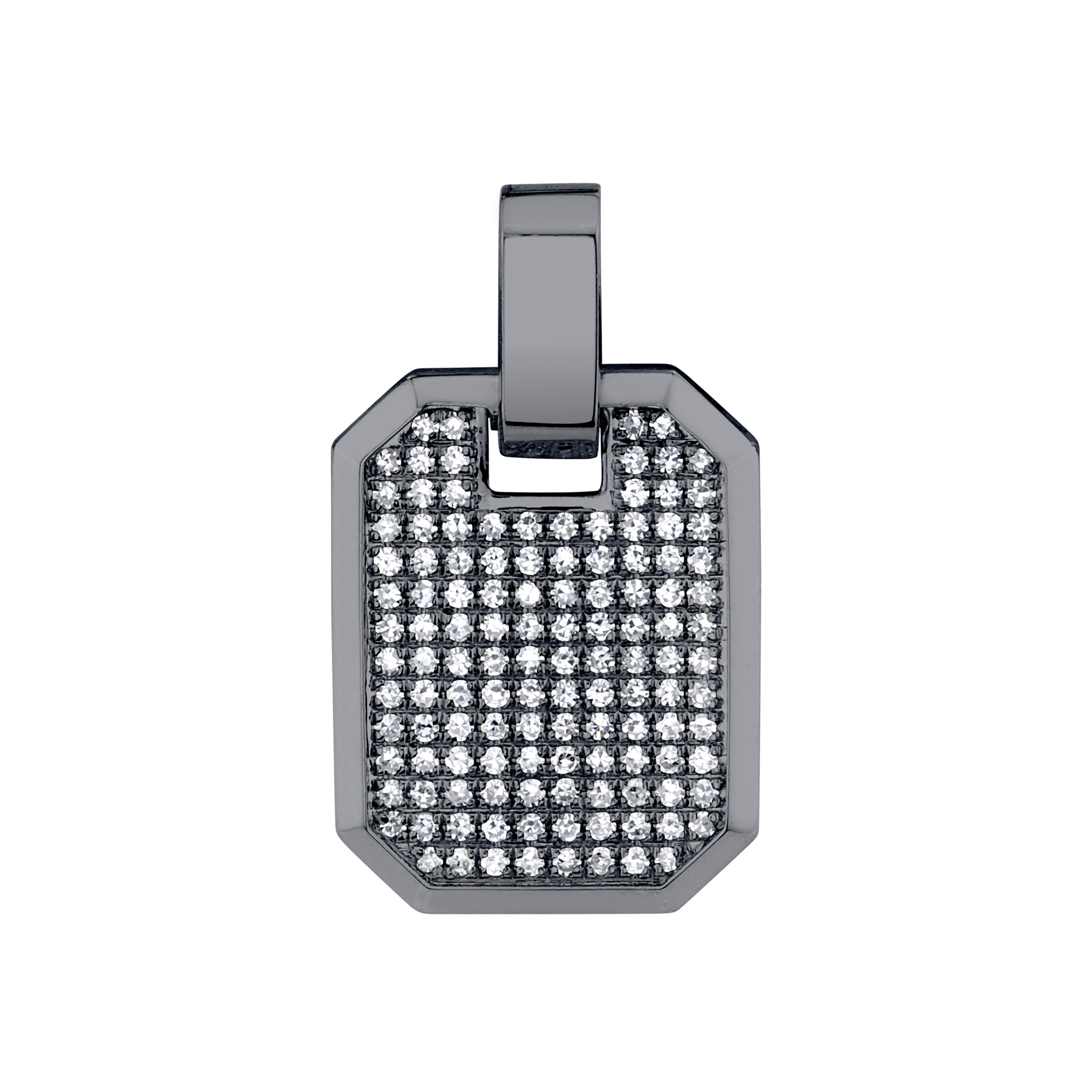 DIAMOND PAVE NAMEPLATE PENDANT
