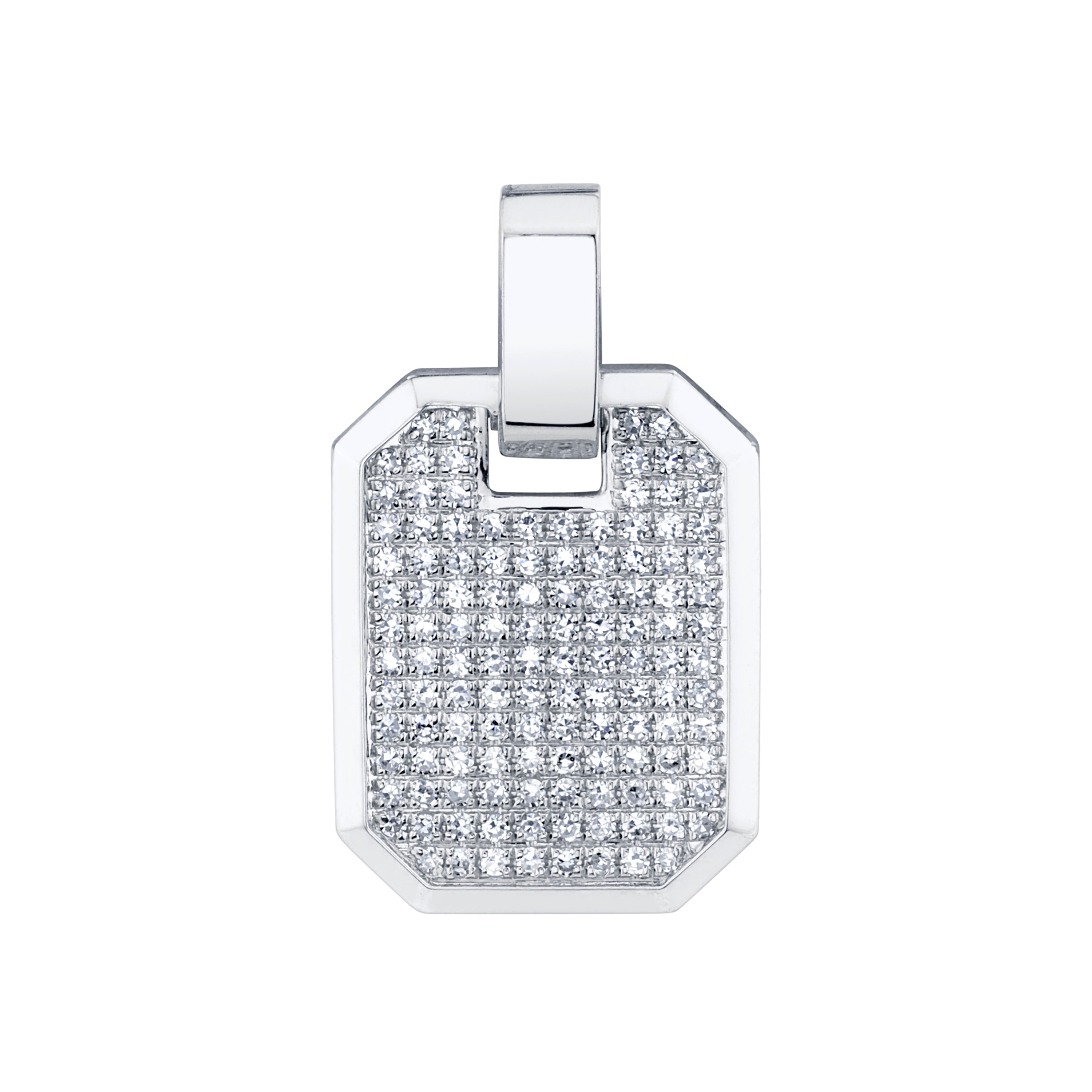 DIAMOND PAVE NAMEPLATE PENDANT