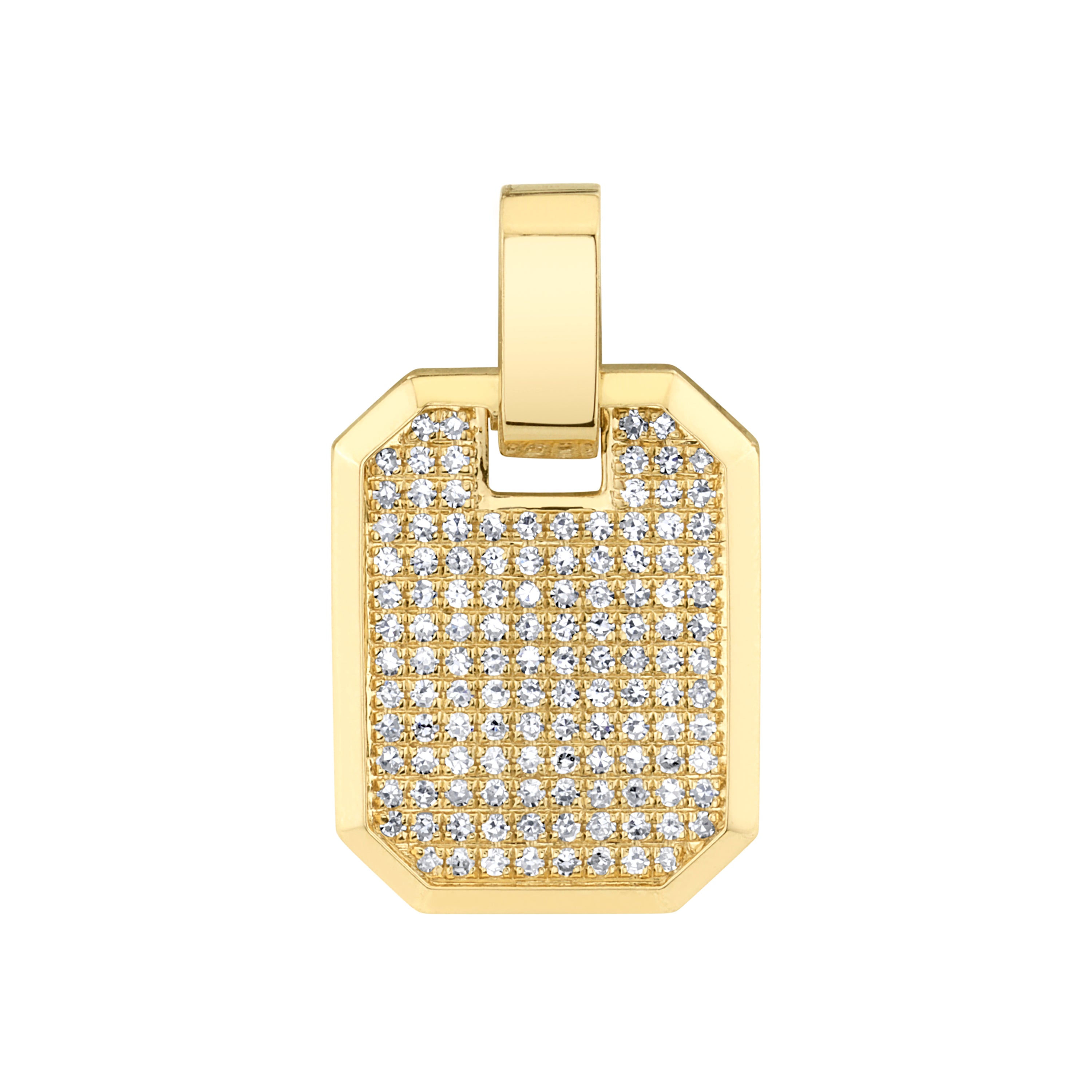 DIAMOND PAVE NAMEPLATE PENDANT