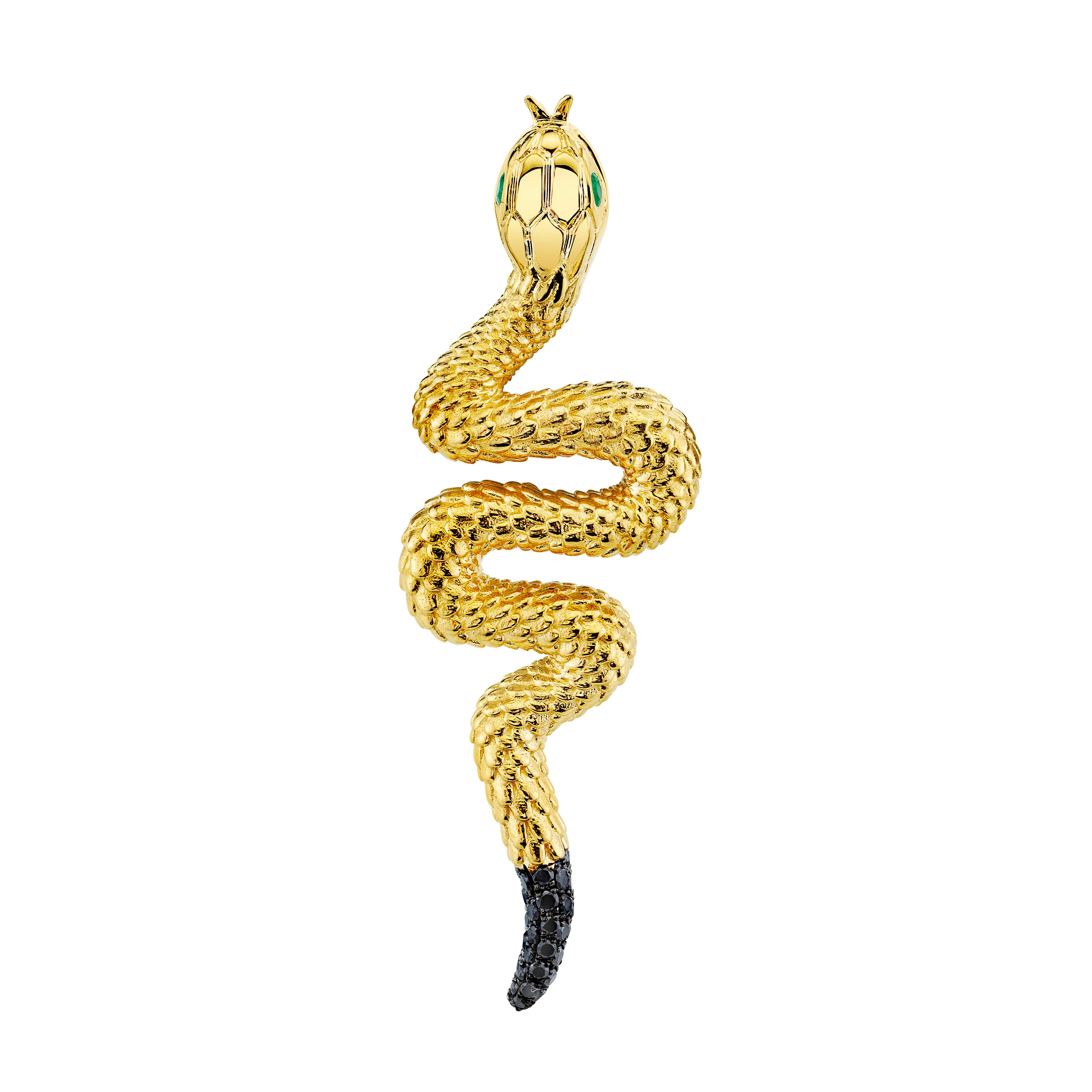 Solid gold store snake pendant