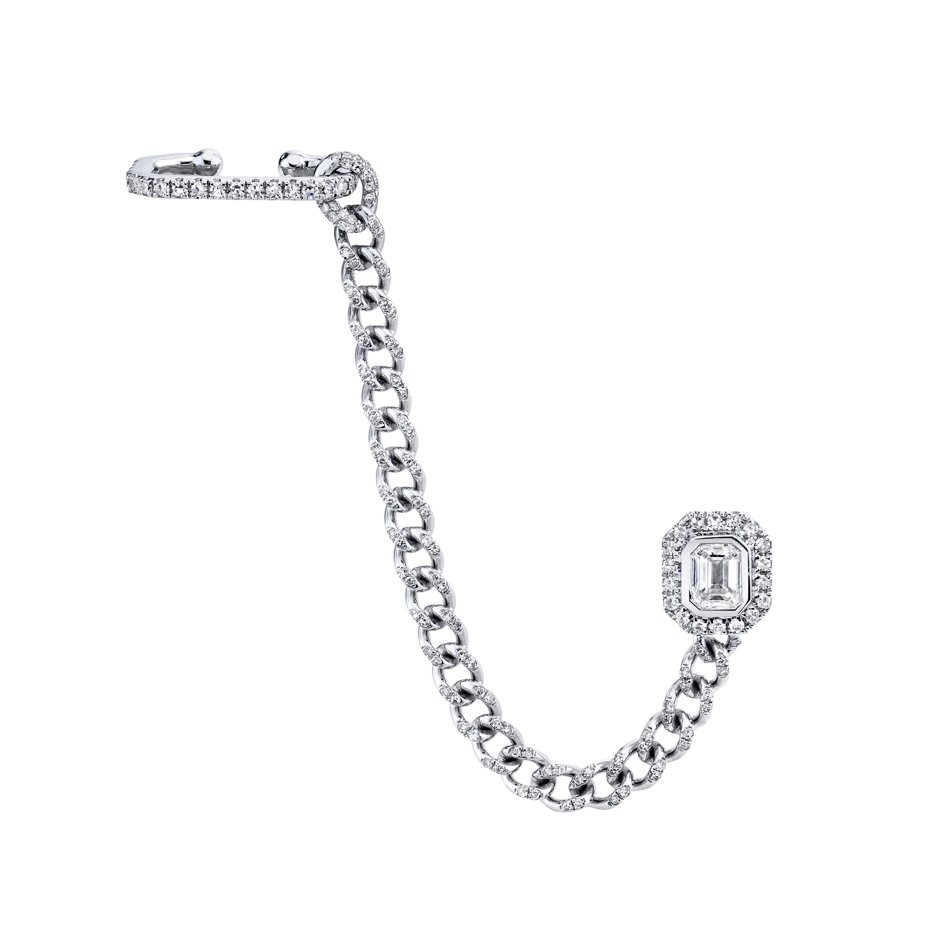 READY TO SHIP DIAMOND HALO LINK CUFF