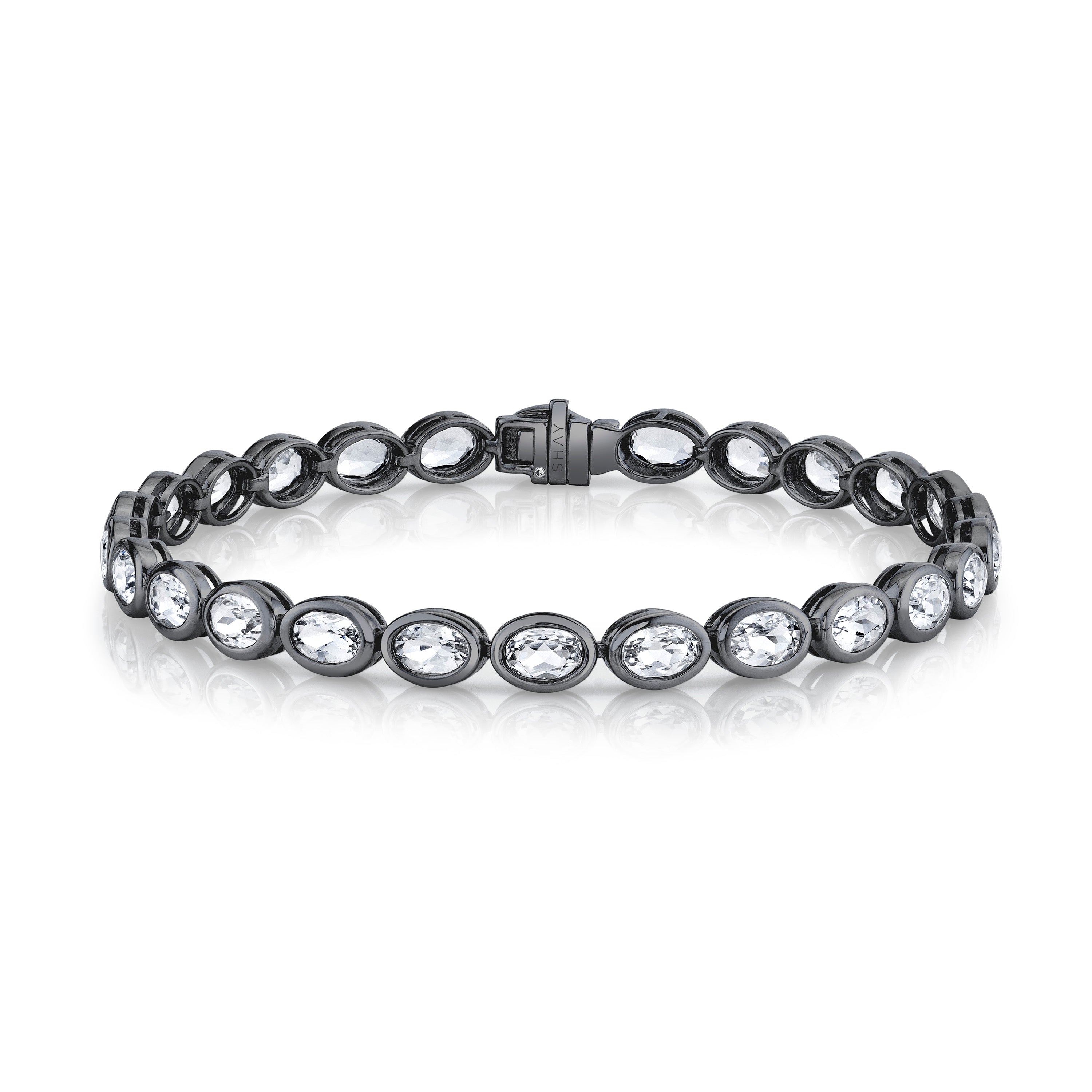 MEN'S WHITE TOPAZ TENNIS BRACELET