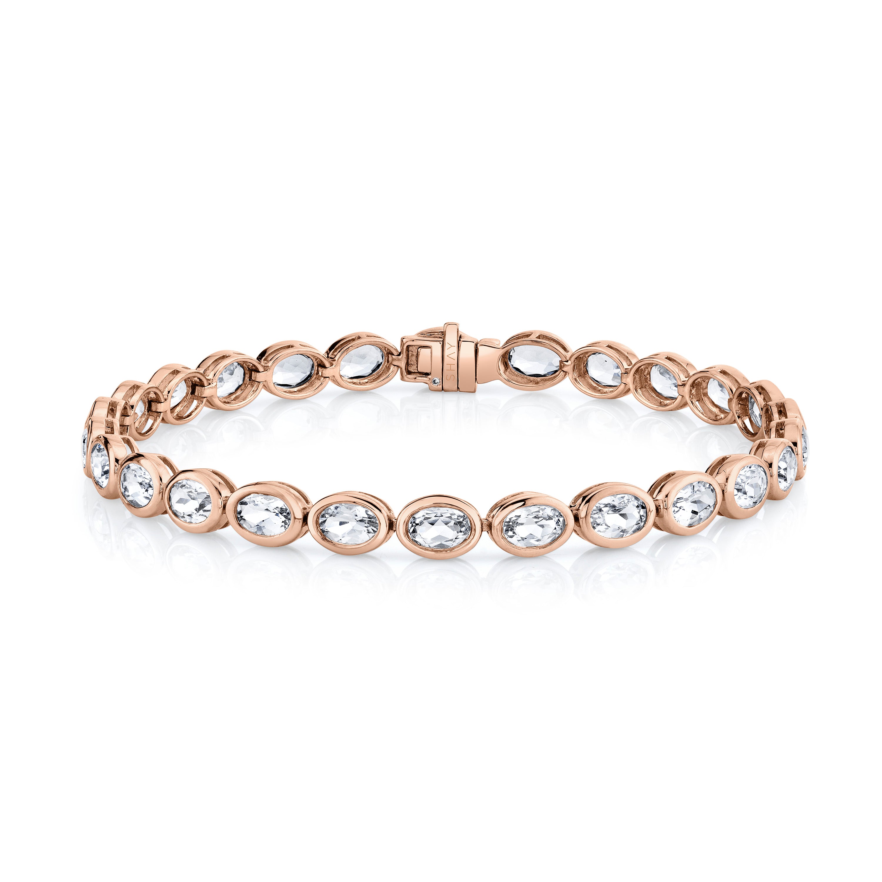 MEN'S WHITE TOPAZ TENNIS BRACELET