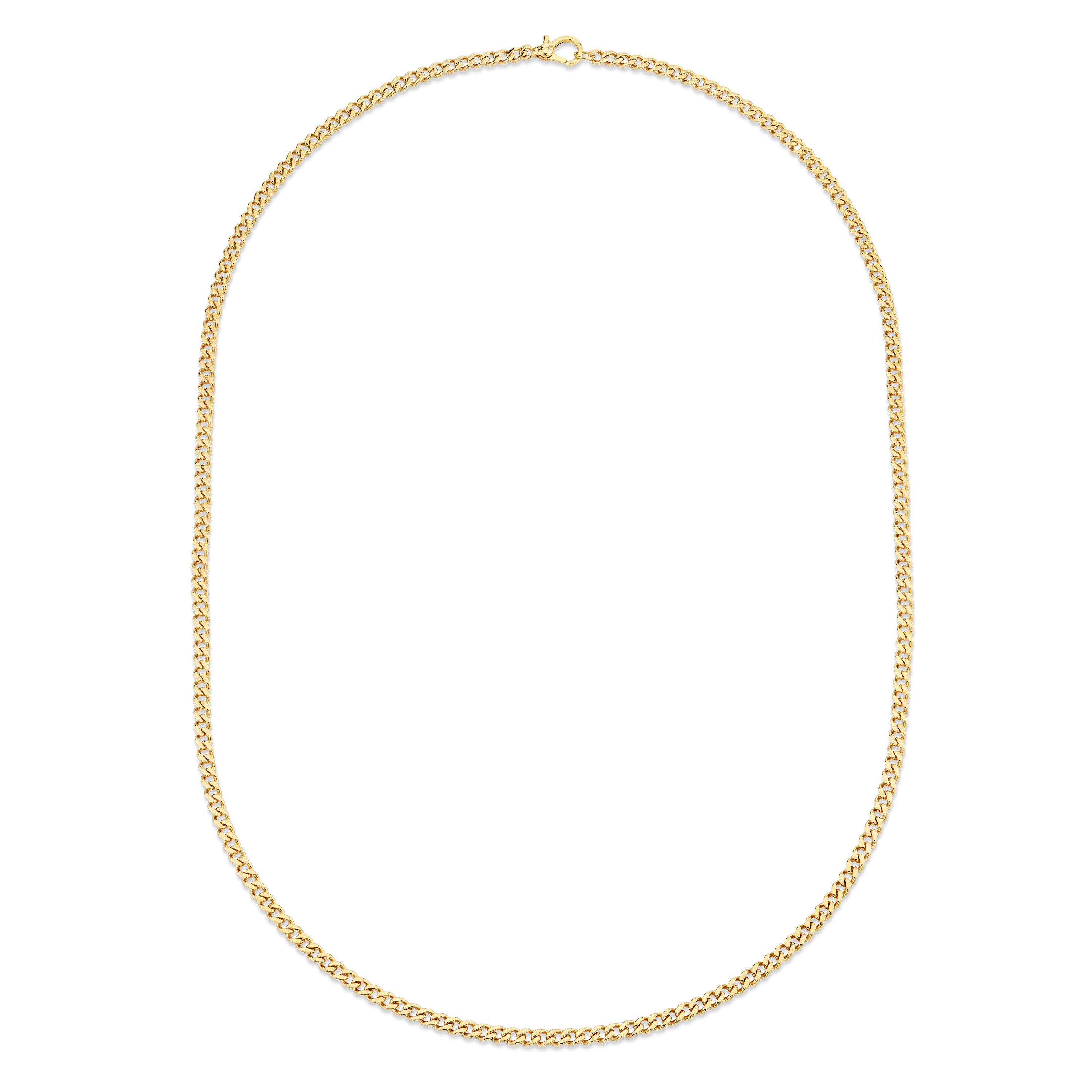SOLID GOLD BABY FLAT LINK CHAIN