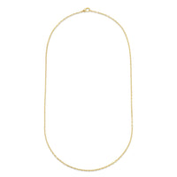READY TO SHIP SOLID GOLD OVAL CHAIN LINK NECKLACE