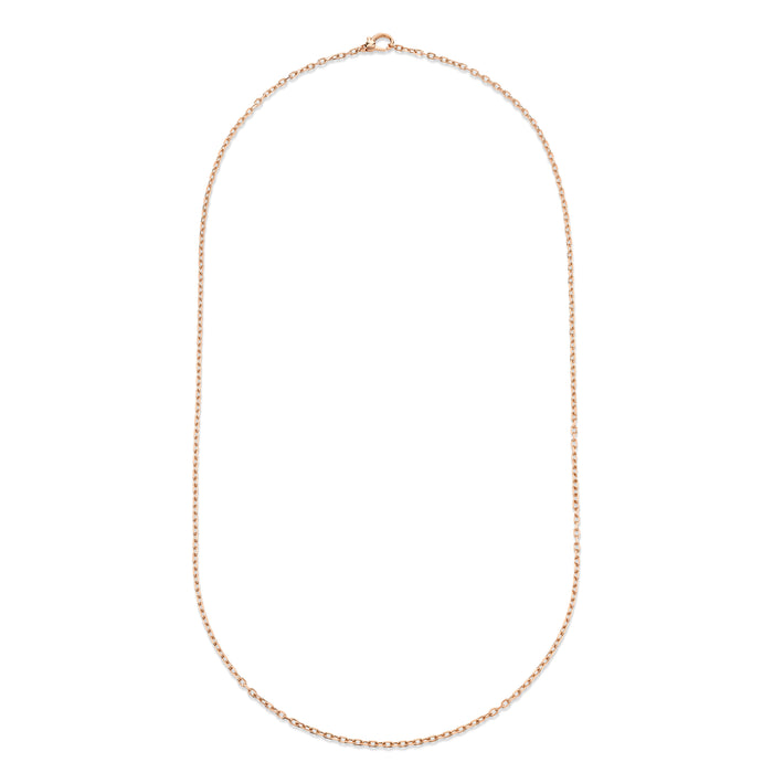 SOLID GOLD OVAL CHAIN LINK NECKLACE
