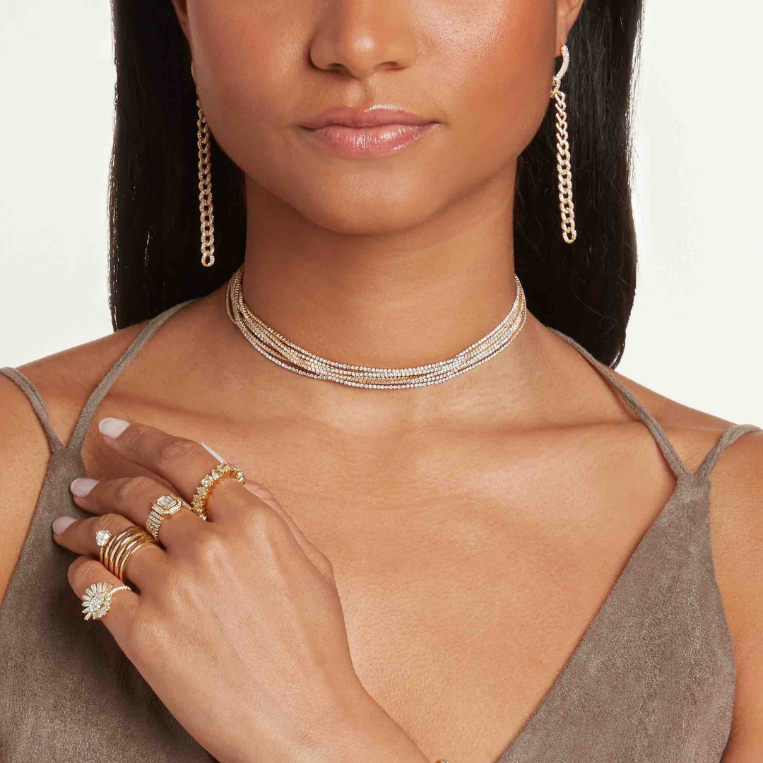 Heart Light Pink Diamond Jewellery Sets for Women Silver -  Finland