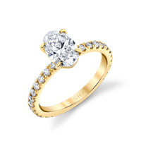 DIAMOND OVAL SOLITAIRE PINKY RING