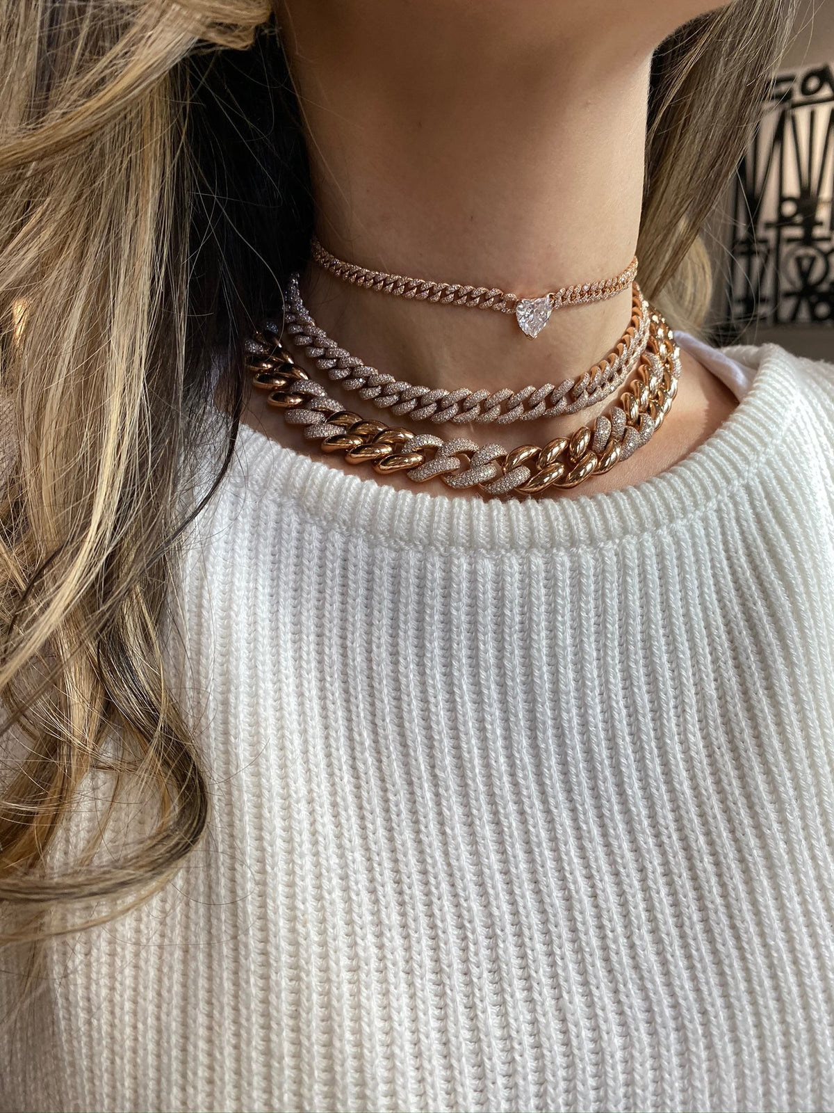 Rose Gold Diamante Layered Necklace  Rose gold accessories, Layered  necklaces, Wide choker necklace