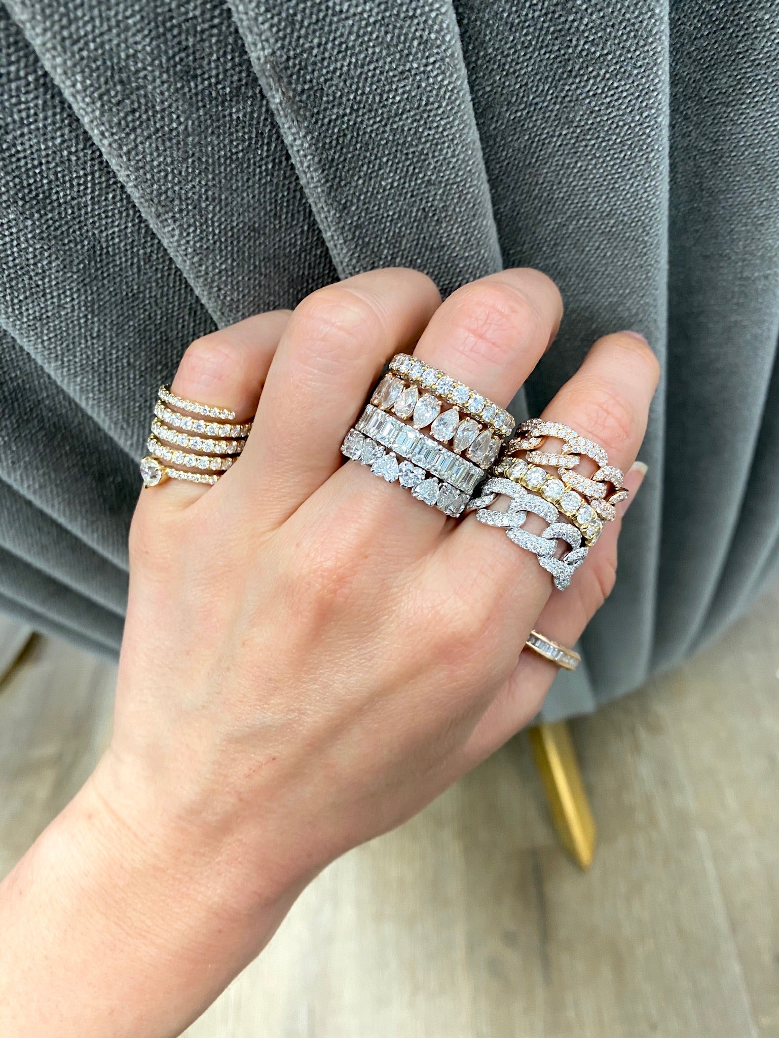 DIAMOND PEAR ETERNITY RING
