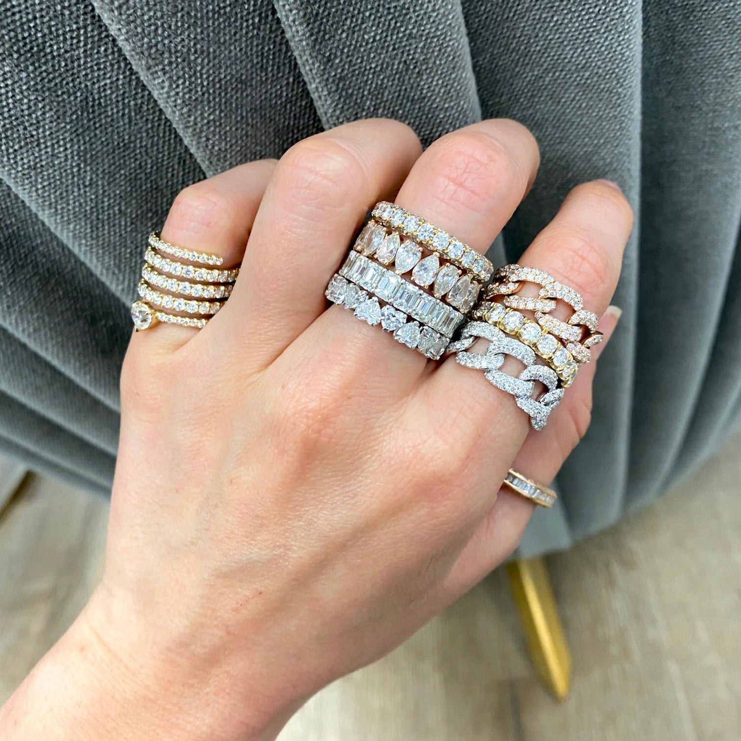 READY TO SHIP DIAMOND HEART ETERNITY BAND