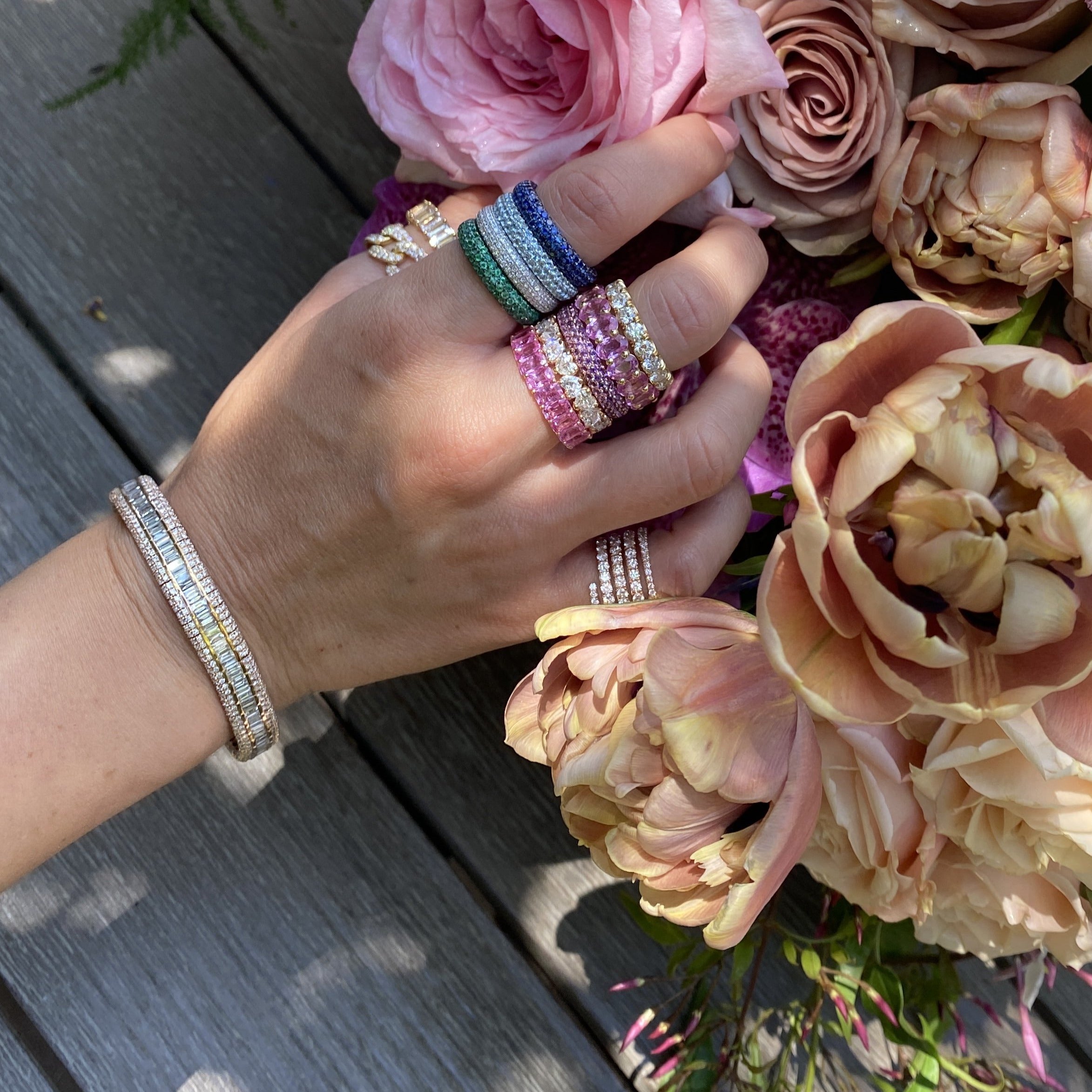 READY TO SHIP DIAMOND STRETCH BRACELET
